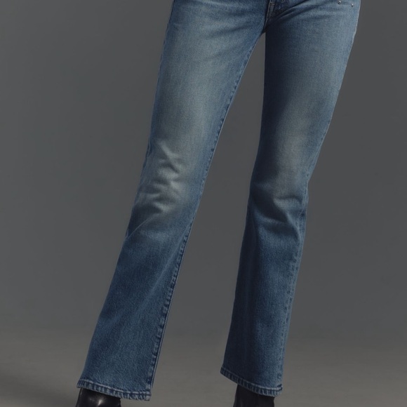 NWT MOTHER the Insider Flood high rise crop denim with stud details - Picture 6 of 13